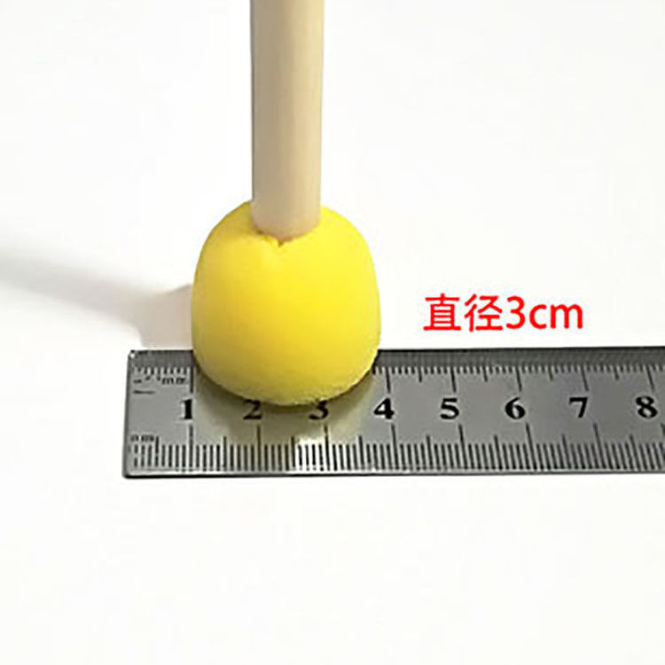 圆形海绵画刷印章儿童绘画海绵刷幼儿园diy美劳早教颜料涂鸦