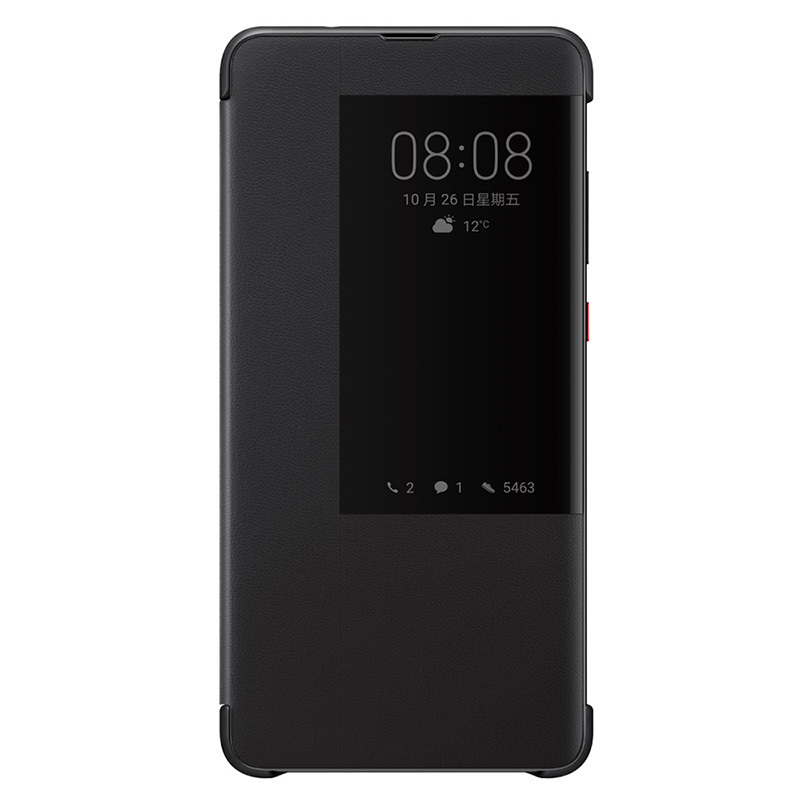 华为(HUAWEI) mate20原装手机套视窗皮套 智能休眠免翻盖式开窗保护套 mate20超薄商务防摔全包手机壳正品