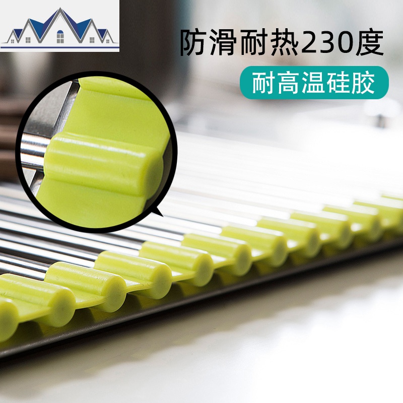 水沥水架 厨房置物架 卷缩晾碗架碗碟架不锈钢水滤水架 三维工匠高清大图