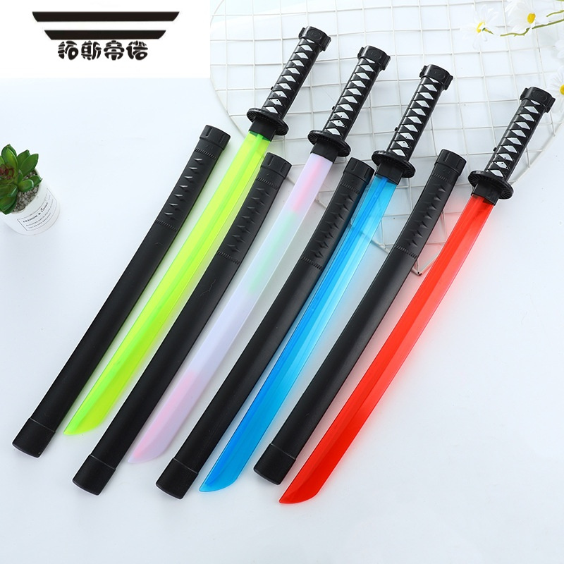 拓斯帝诺夜光玩具大号67cm发光日系武士刀剑感应声光发光玩具宝剑儿童