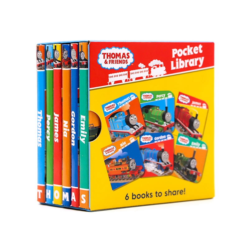 [正版]新版 托马斯与朋友小小图书馆6册手掌书 Thomas and Friends Pocket Library 英高清大图