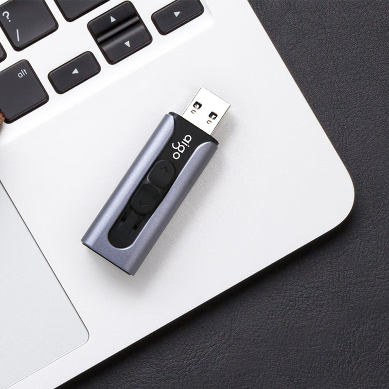 爱国者(aigo)128GB USB3.0 U盘 U335金属推拉款 蓝色 时尚高速高清大图