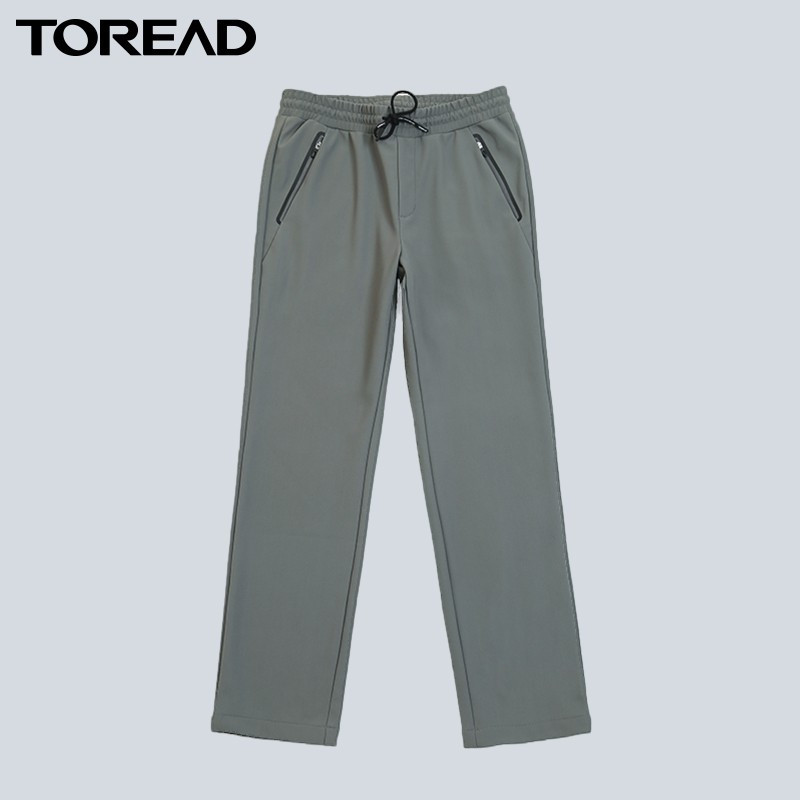 探路者男式保暖旅行裤内贴细绒秋冬季运动户外耐磨防风保暖舒适透气徒步登山旅行出游越野长裤