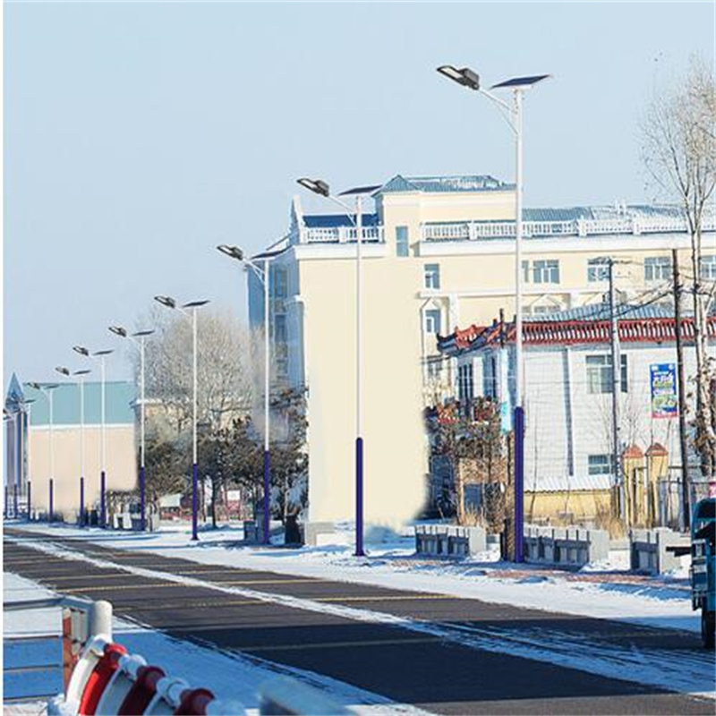 丰甲太阳能路灯户外灯新农村庭院灯高杆灯一体化带杆 500W(A字臂)+4米直杆