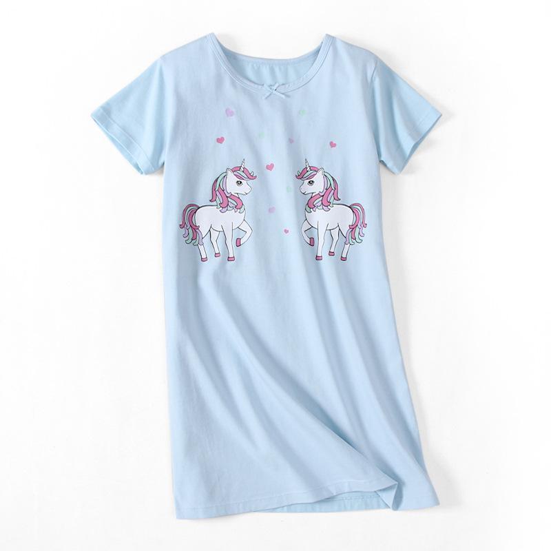 KIDS MAM&DAD儿童短袖睡裙夏天棉质睡衣宝宝家居服夏空调服