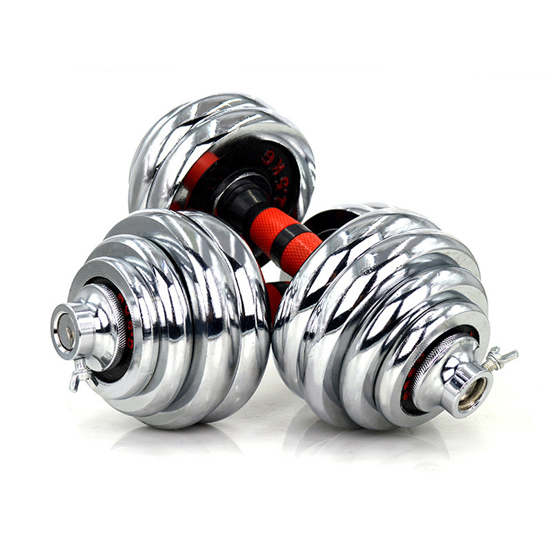 哑铃 电镀红字哑铃男士哑铃健身器材10kg15kg20kg30kg40kg哑铃视频介
