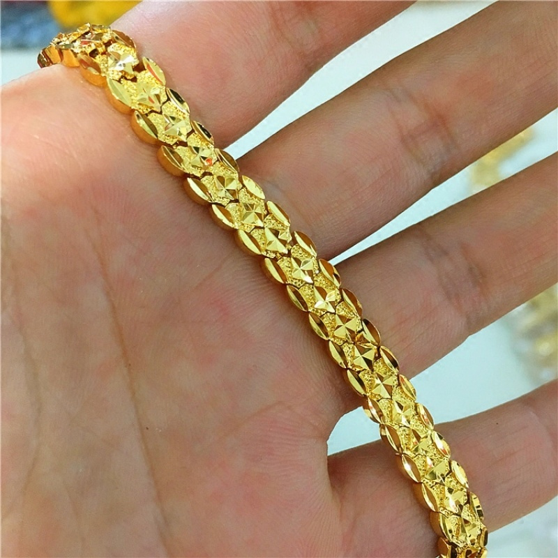 包邮金仿真镀金黄金满天星手链女送妈妈沙金手链礼物结婚庆送女朋友老婆生日礼物送女朋友七夕情人节礼物