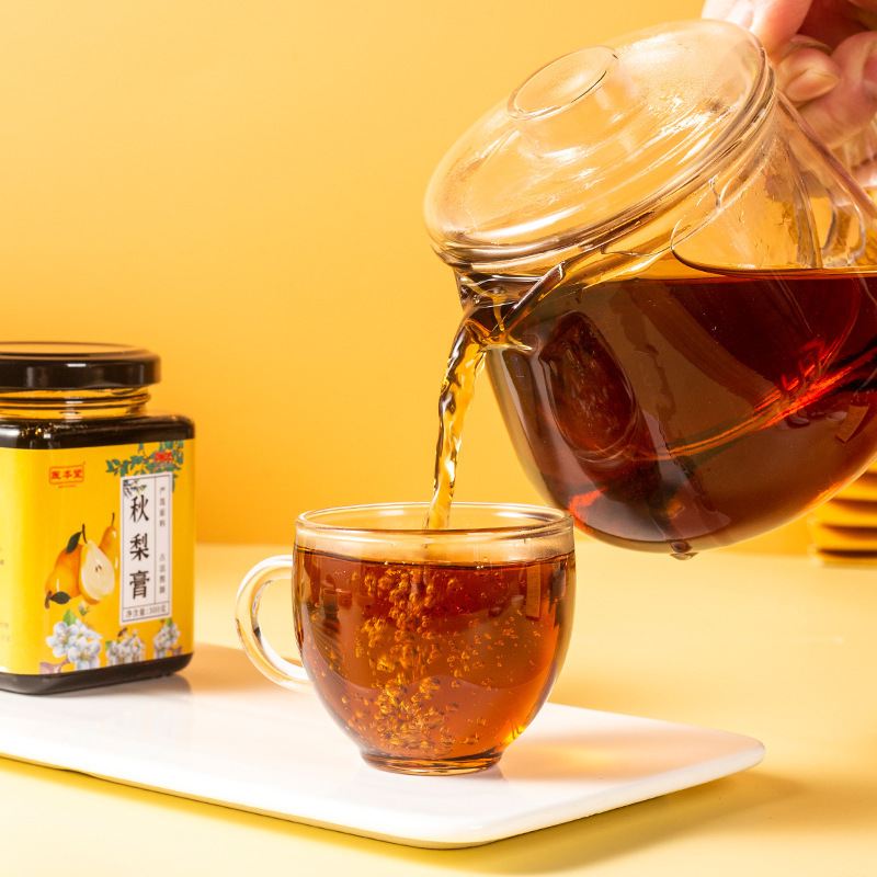 枇杷秋梨膏儿童成人蜂蜜雪梨膏罗汉果清润膏手工熬制