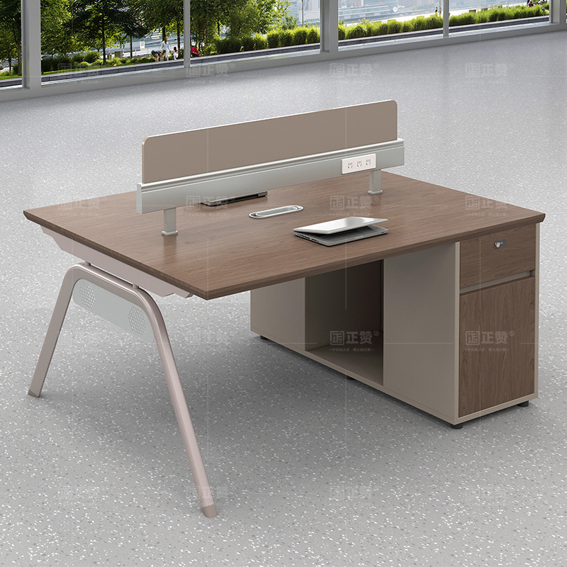 正赞 办公桌屏风工位电脑桌双人位 1200*1200*1050mm高清大图