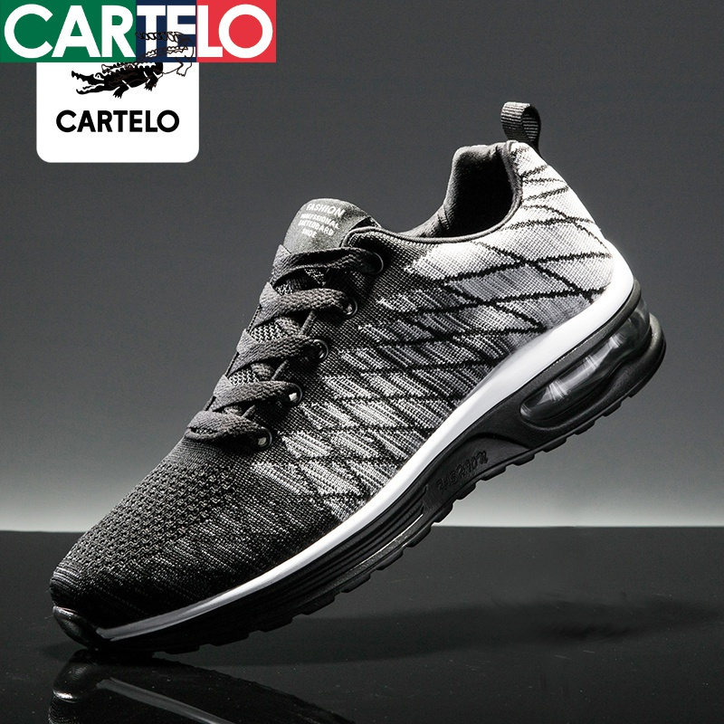 [特惠款]卡帝乐鳄鱼(CARTELO)男鞋飞织休闲鞋男士时尚潮鞋运动
