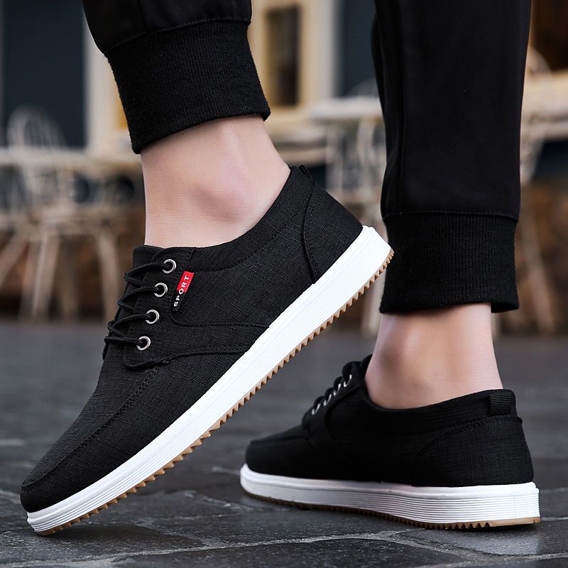 夏季男士布鞋潮流帆布鞋男透气休闲秋季板鞋男鞋