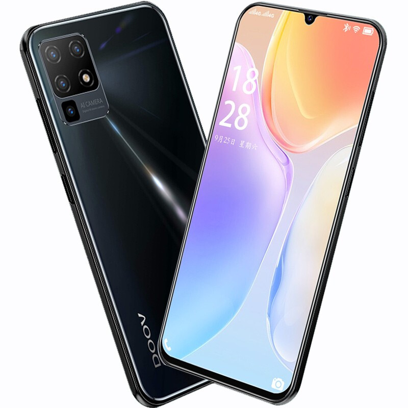 朵唯V50Pro 智能手机 幻彩玻璃机身5.7英寸水滴全面屏4G全网通游戏学生双卡双待 幻夜黑32GB高清大图