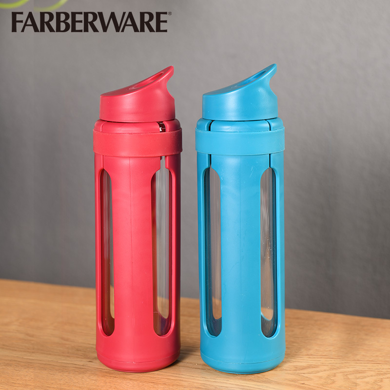 美国生牌Farberware便携大容量水瓶玻璃杯运动水杯男学生随手杯创意