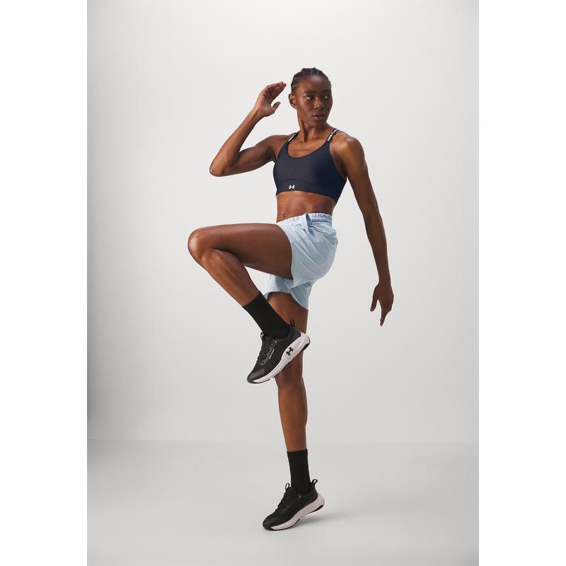 Under Armour女士中支撑运动内衣训练跑步透气背扣 adjustable肩带 earth oran高清大图