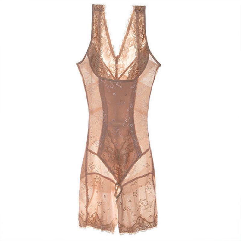 三角搭扣式 肤色 s 建议80-90斤 夏季连体塑身衣瘦身衣全身紧身燃脂