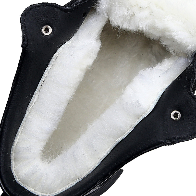 真皮男鞋2025冬季新款百搭棉鞋男加绒加厚保暖爸爸鞋一脚蹬老人鞋高清大图