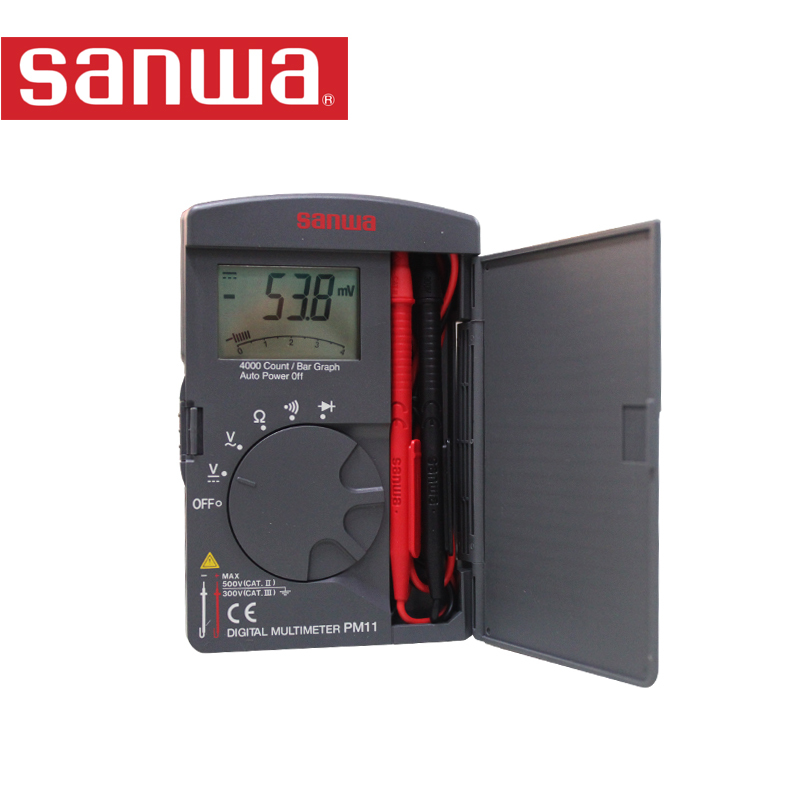 三和(SANWA)PM11小型轻薄便携式数字万用表 高精度