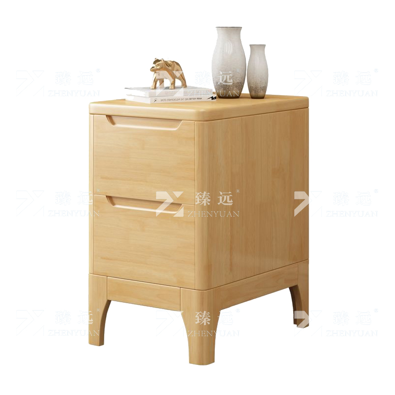 臻远 ZY4030902 床头柜 原木色床边收纳储物柜