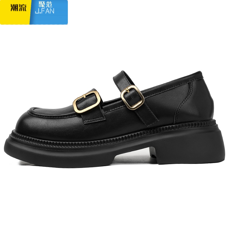 聚范jk小皮鞋女2024夏季新款英伦风乐福鞋软底配裙子玛丽珍学院风单鞋高清大图