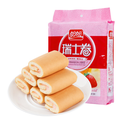 盼盼草莓味瑞士卷240g*1袋装