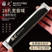 上海老牌国光口琴28孔复音C调成人高级重音24孔初学者男女专业演奏口风琴乐器