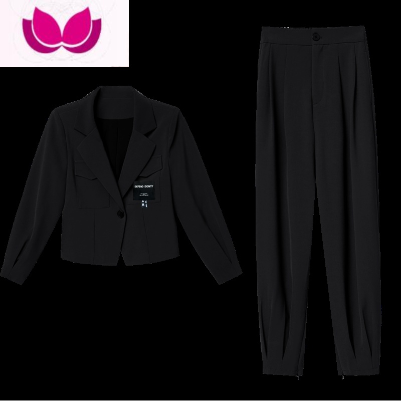 七斓2023年新款时尚休闲小洋装套装女装小个子小西装职业套高清大图