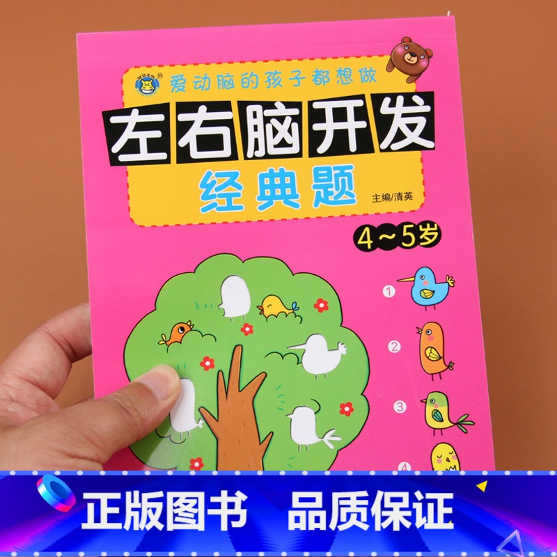 【正版】河马文化左右脑开发经典题4-5岁幼儿益智力潜能开发全脑思维训练左右脑益智力开发书学龄前儿童逻辑思维训练图书亲子