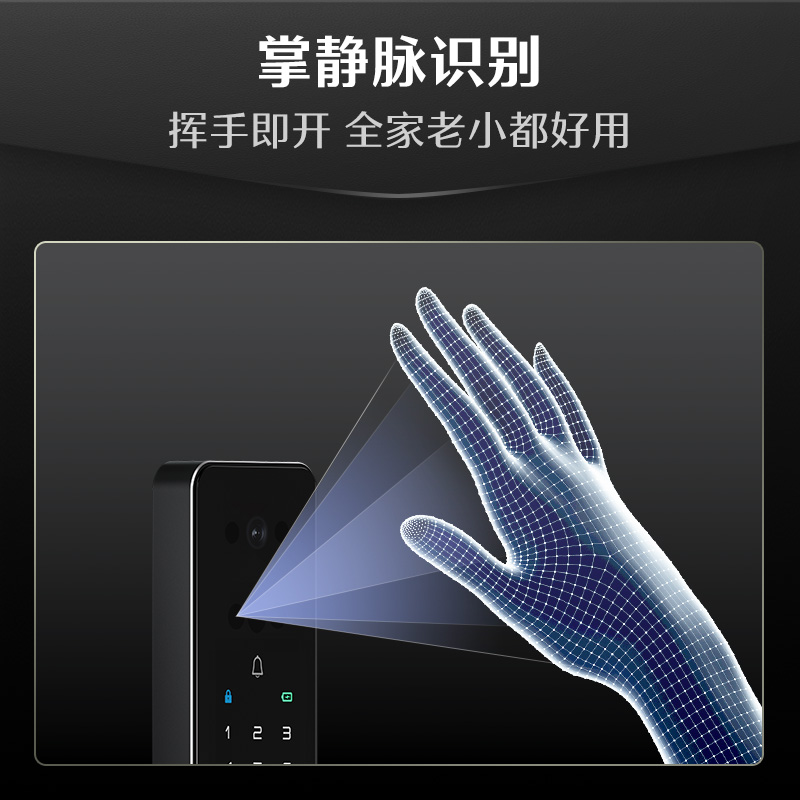 德施曼智能门锁3D人脸识别猫眼大屏密码指纹小嘀Q2FV