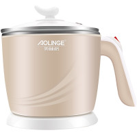 奥林格(AOLINGE)H-9A电煮锅泡面电火锅学生宿舍家用迷你多功能电热锅小型功率电锅多用途锅分体电热杯不锈钢1.2L