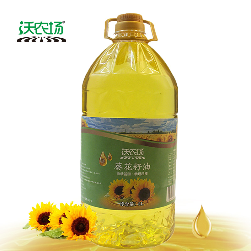 沃农场非转基因葵花籽油5L/桶高清大图