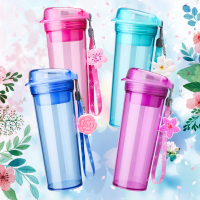 特百惠(Tupperware)晶彩茶韵水杯子400ml塑料便携创意茶杯水壶随手杯