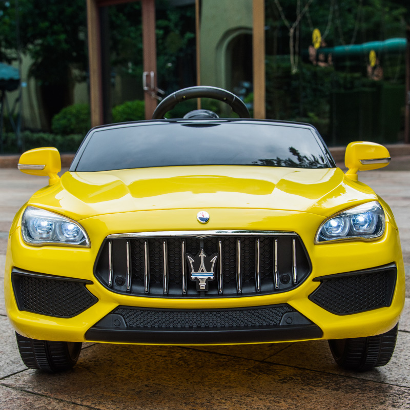 玛莎拉蒂儿童电动车宝宝四轮小孩玩具车可坐人宝宝遥控摇摇小汽车