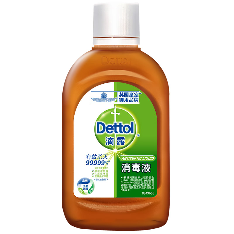 滴露 (Dettol)消毒液100ml杀菌除螨儿童宝宝内衣家居室内宠物猫狗环境消毒玩具洗衣机用杀灭螨虫除螨非84消毒水高清大图