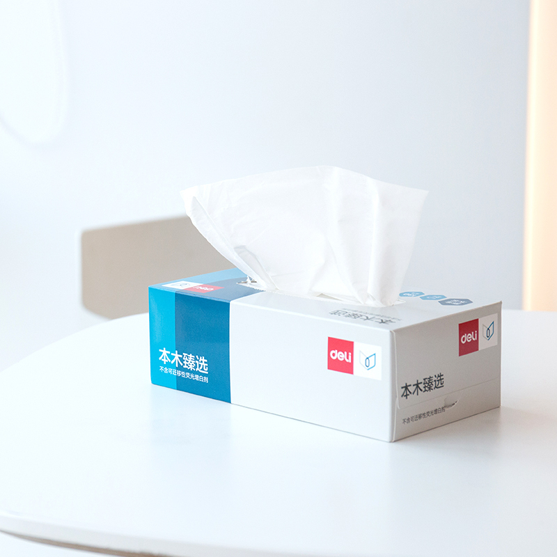 得力 MH2200-02盒装抽取式面巾(混) (3盒/提)