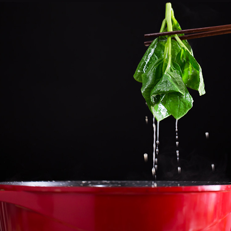 Jeetee吉特不粘少烟麦饭石鸳鸯火锅不粘锅炖锅家用煲汤平底锅具28cm铝合金电磁炉燃气灶通用BLHG001-28G带盖高清大图