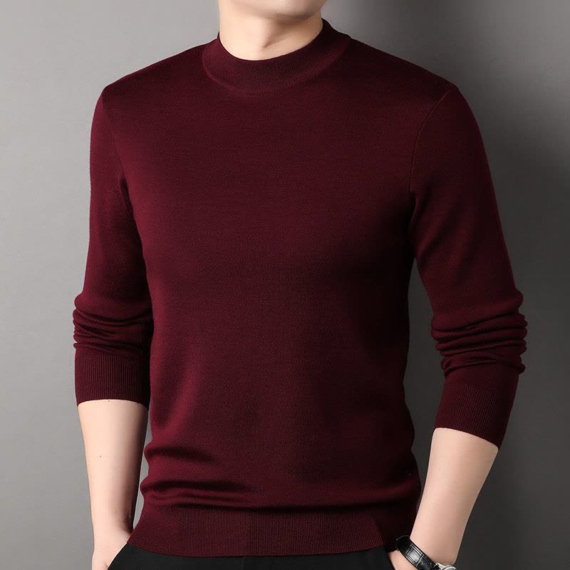 精纺加厚山羊绒衫春秋新款圆领男士羊绒衫100%宽松加厚羊毛衫套头针织打底衫毛衣男套头长袖纯羊绒春秋季休闲打底衫毛衣男图片
