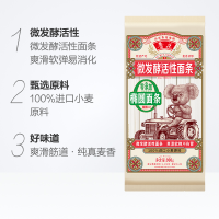鲁花考拉椭圆面条900g*2 挂面经典六艺活性面条易煮爽滑麦芯面条易消化挂面龙须面