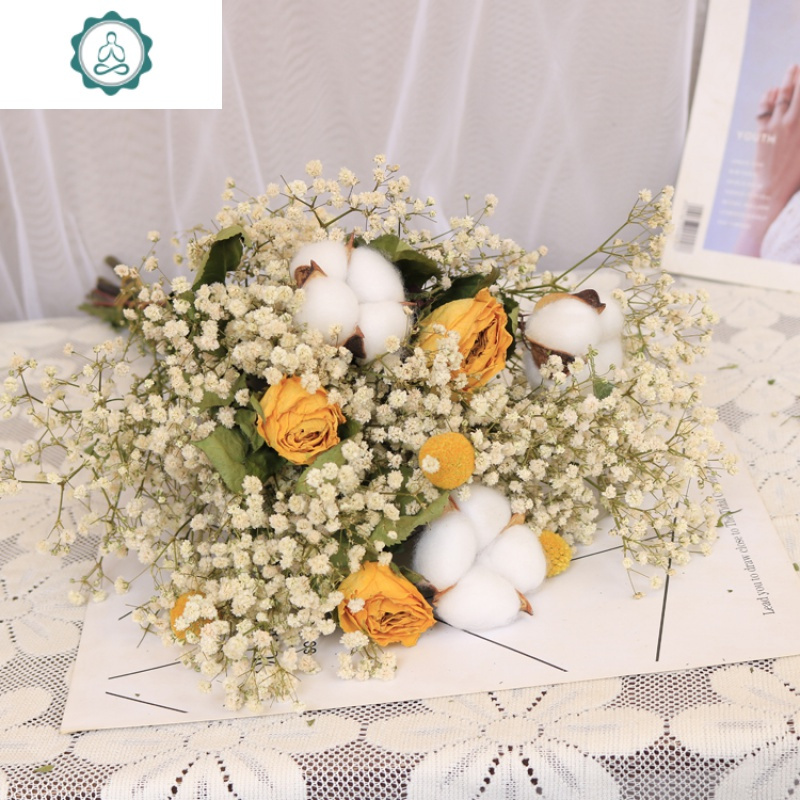 艺呈 Yicheng 花瓶 花艺云南天然真花花束玫瑰满天星蔷薇干花家居装饰摆件饰品北欧ing艺呈金枝 棉花满天星花束 干树枝 价格图片品牌报价 苏宁易购福文姚家居专营店