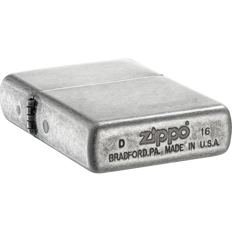 zippo芝宝打火机原装ZIPPO之宝煤油打火机仿古银商标121FBZL-000018