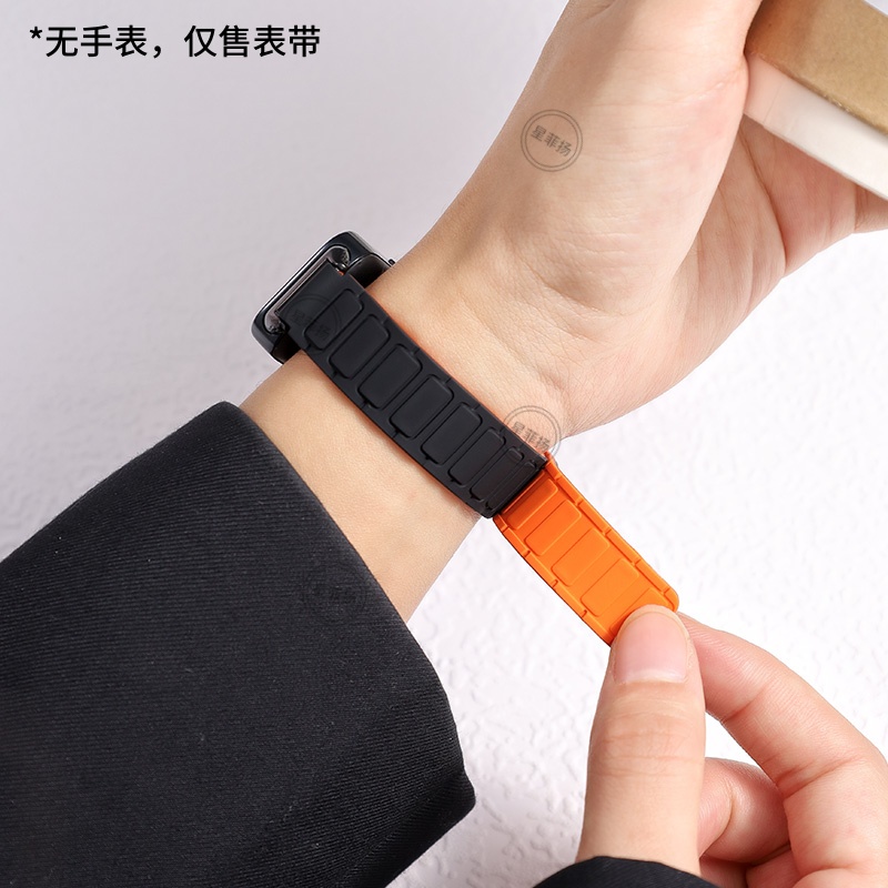 适用华为手环10/9手表带链新款硅胶磁吸8nfc版手腕带八九代7荣耀智能运动6pro替换表链高级感电子手链系列女3264高清大图