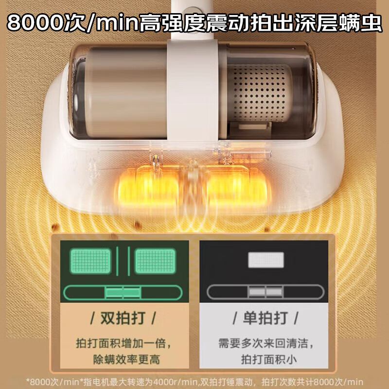 小熊(bear) 除螨仪家用床上除螨吸尘器一体大吸力滤芯2个紫外除菌吸螨 CMY-D03M5 / 台高清大图