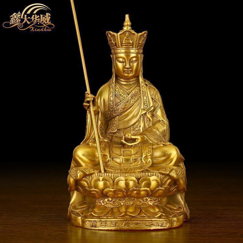 纯铜九华山地藏佛像摆件铜地藏菩萨弥勒佛工艺品供奉_262_405_690_136_152_482_825