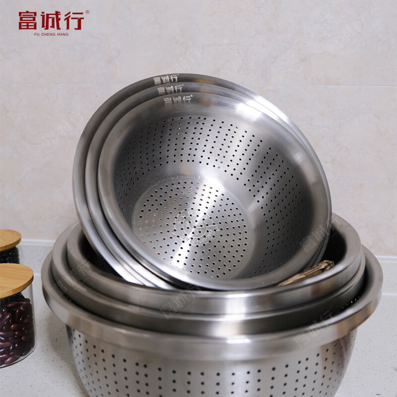 富诚行 30cm 3.2L 沥水篮 不锈钢 (计价单位:个)高清大图