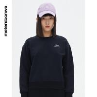 美特斯邦威圆领卫衣女2022春季新款时尚潮流印花女士上衣_251 155/S（90-105斤） 影黑