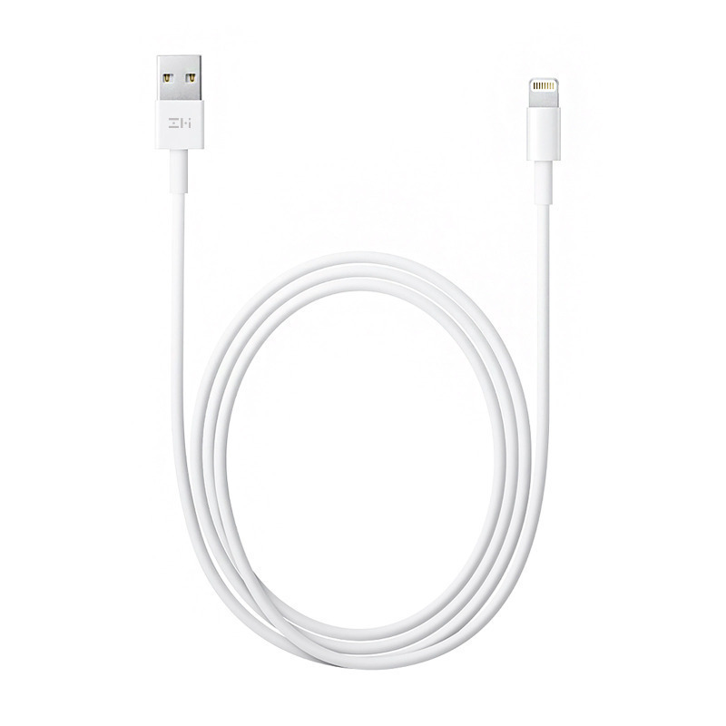 ZMI紫米 苹果MFI认证 Lightning数据线 充电器线1米白色适用于iphone14/13/12/XR/XS/8