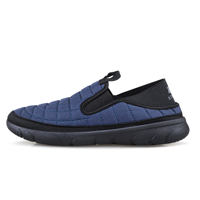 双星休闲鞋四季男款套脚鞋轻便软底简约一脚蹬懒人鞋 蓝色 45码