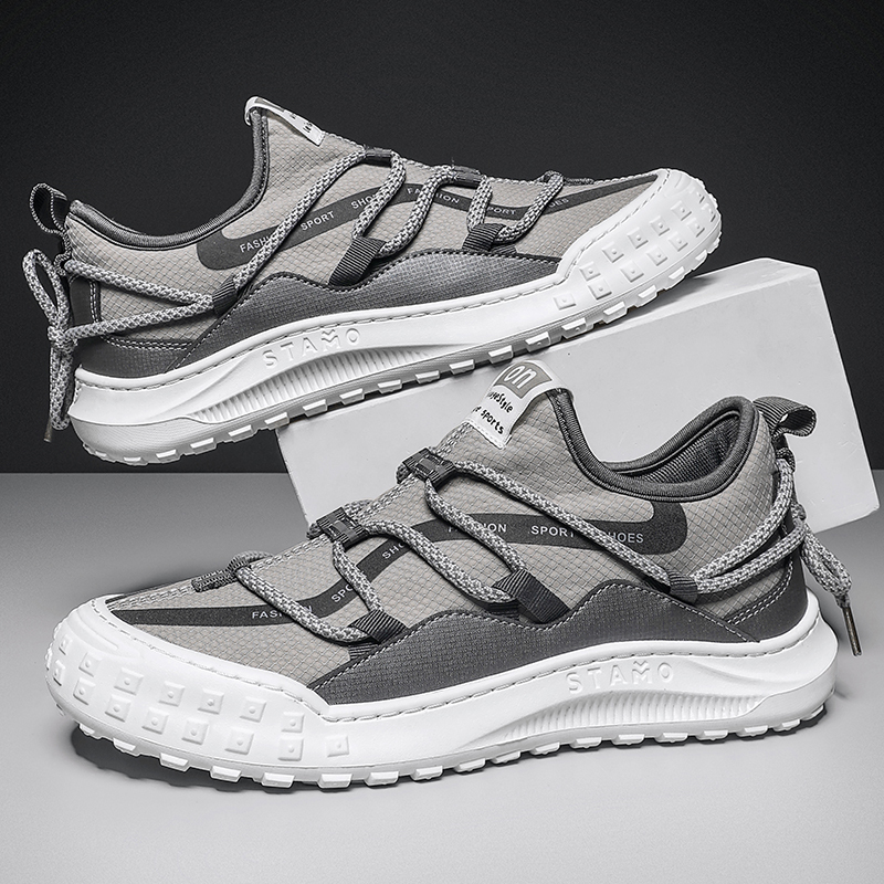 线下专柜同款卡帝乐鳄鱼cartelo新款潮流飞织运动透气男士休闲鞋网面