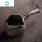 三维工匠黑檀侧把公道杯 手工复古粗陶公道杯茶海鎏金铁釉分茶器公杯匀杯茶具