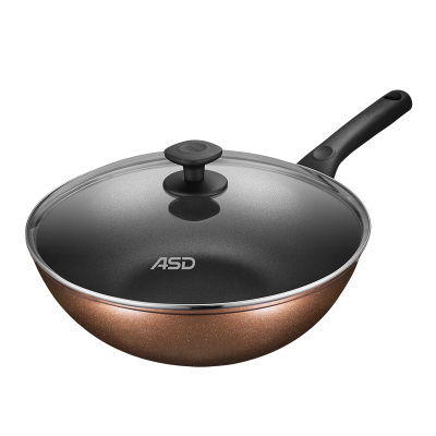 爱仕达锅炒锅不粘锅30cm易洁少油烟加厚复底锅具电磁炉炒菜锅煤气灶专用锅子平底燃气通用不沾平底煎锅小 NWG8330E