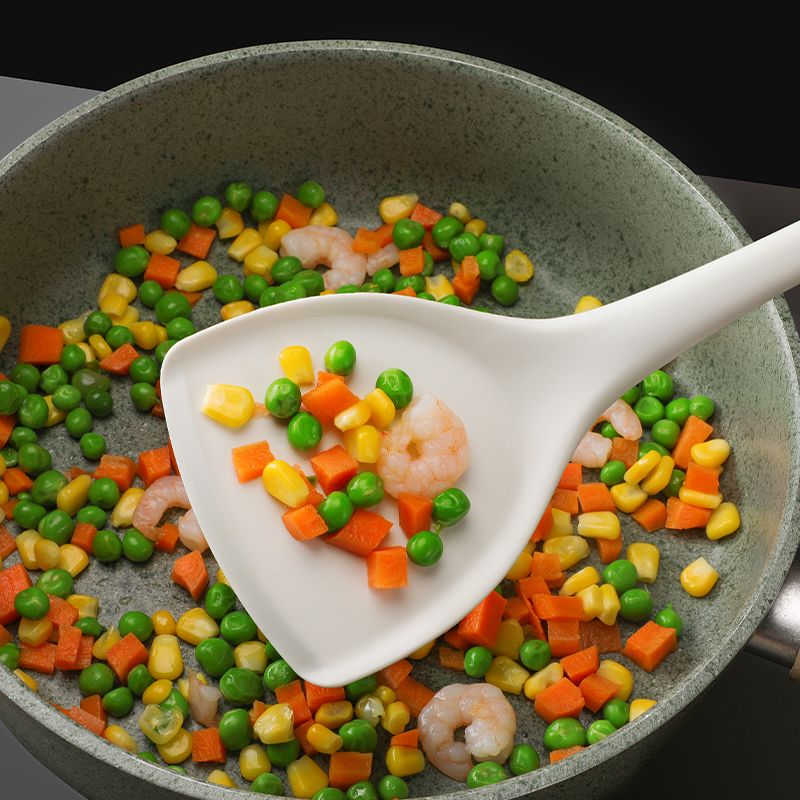 食品级硅胶汤勺盛汤勺去油勺炒菜铲厨房耐高温长柄锅铲勺全套8138高清大图